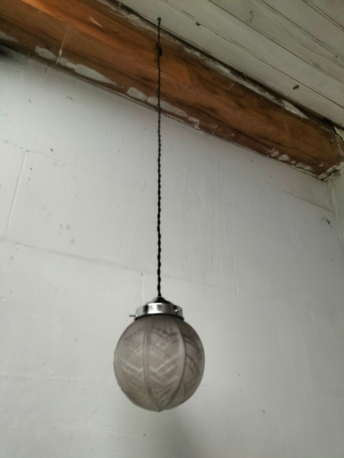 Art Deco glass pendant light
