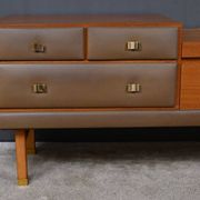 Teak and nubuck hairdresser, by R. Landault – 1970