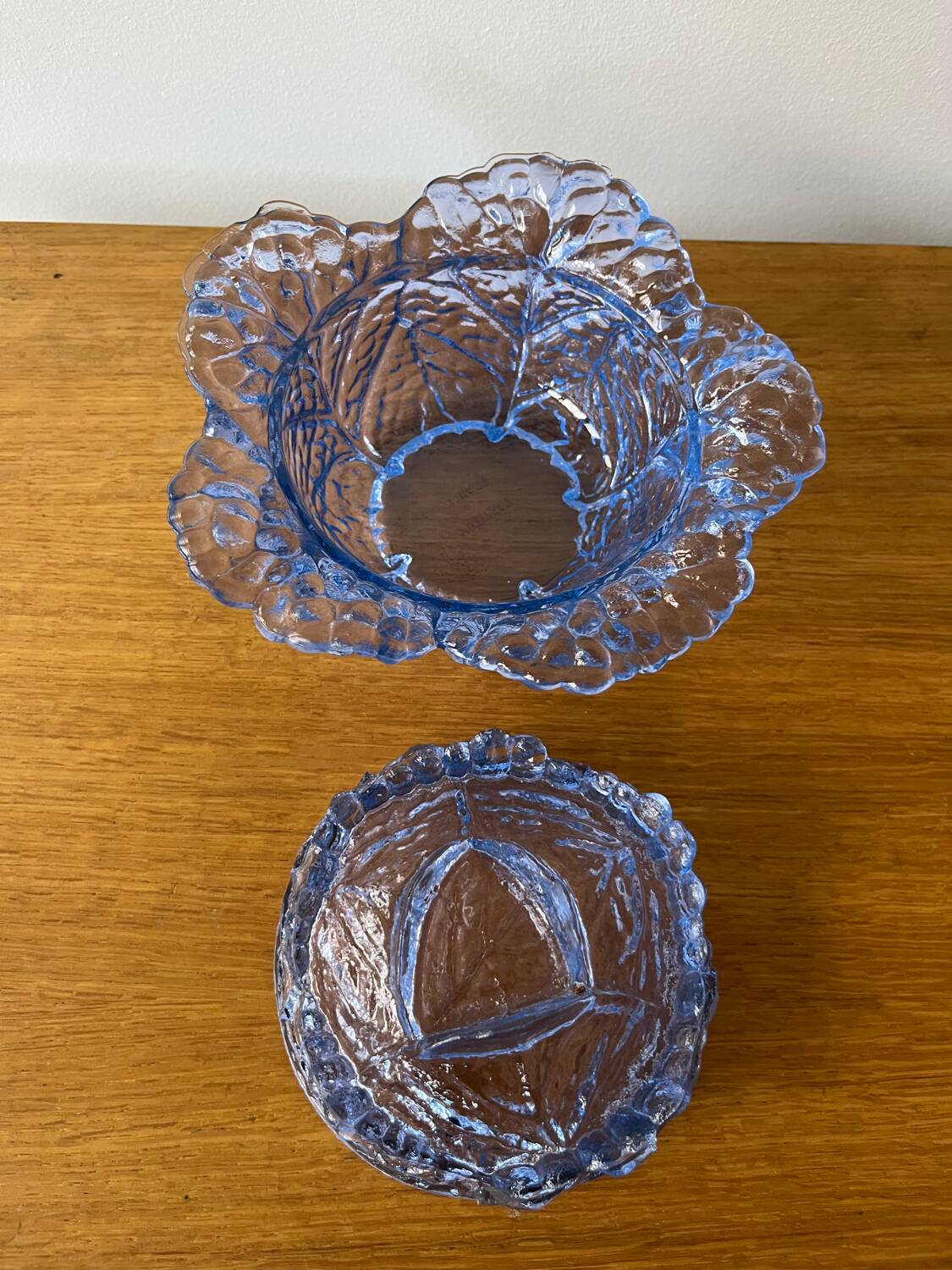 Portieux glass “cabbage” candy box