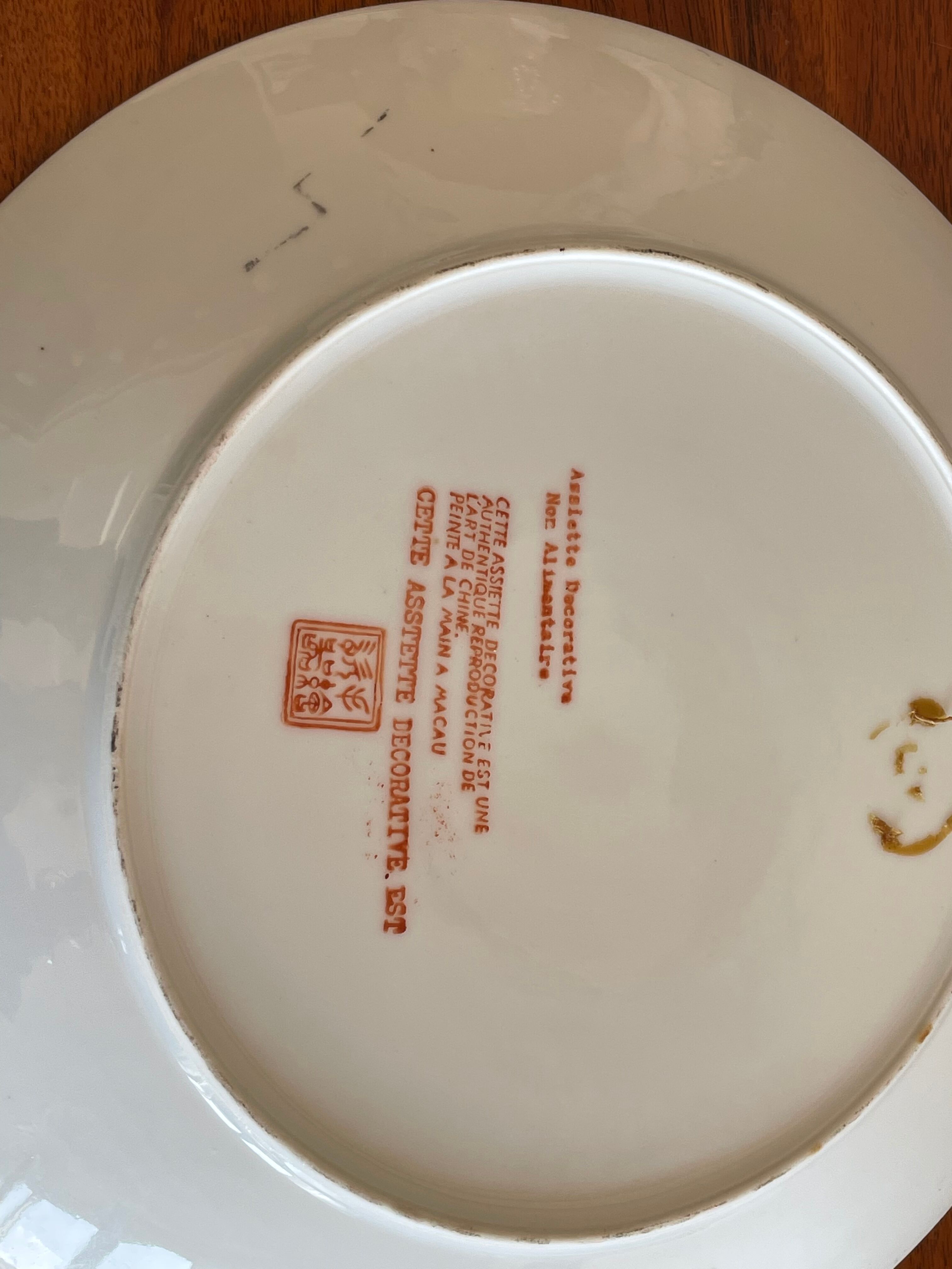 Decorative plate bird Macau