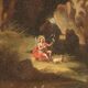Painting wooded landscape with St. John the Baptist from 18th century