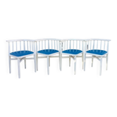 Serie de 4 chaises vintage encastrable d'angle Thonet