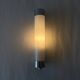Opaline tube and chrome-plated brass wall lamp