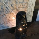 Metal owl, photophore