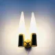 Brass Coloured Double Wall Lamp By Hans-Agne Jakobsson For Markaryd, Sweden, 1960S