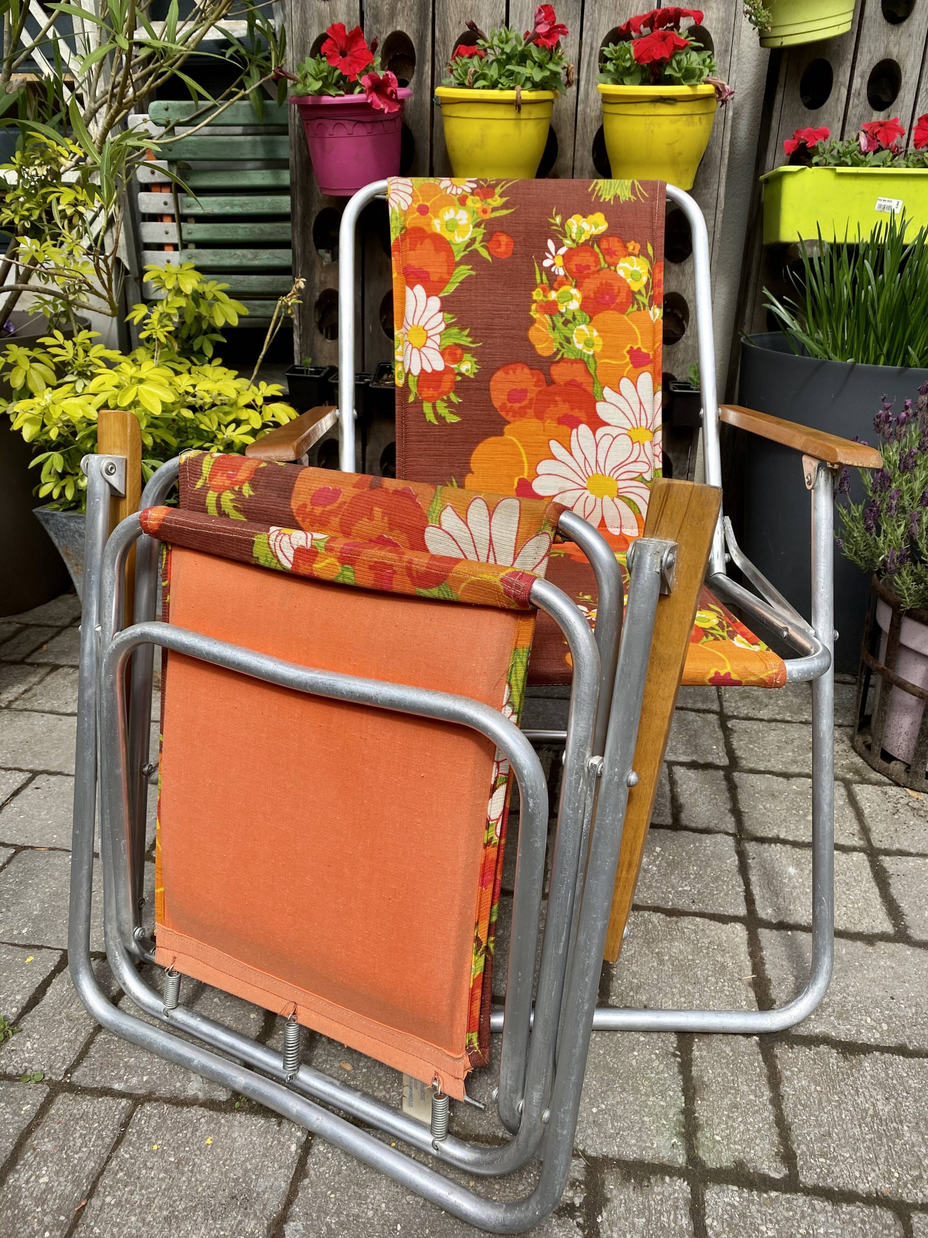Pair of vintage camping chairs