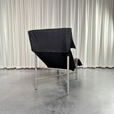 Chaise Longue Skye en Cuir Noir par Tord Björklund pour Ikea, Suède, 1980