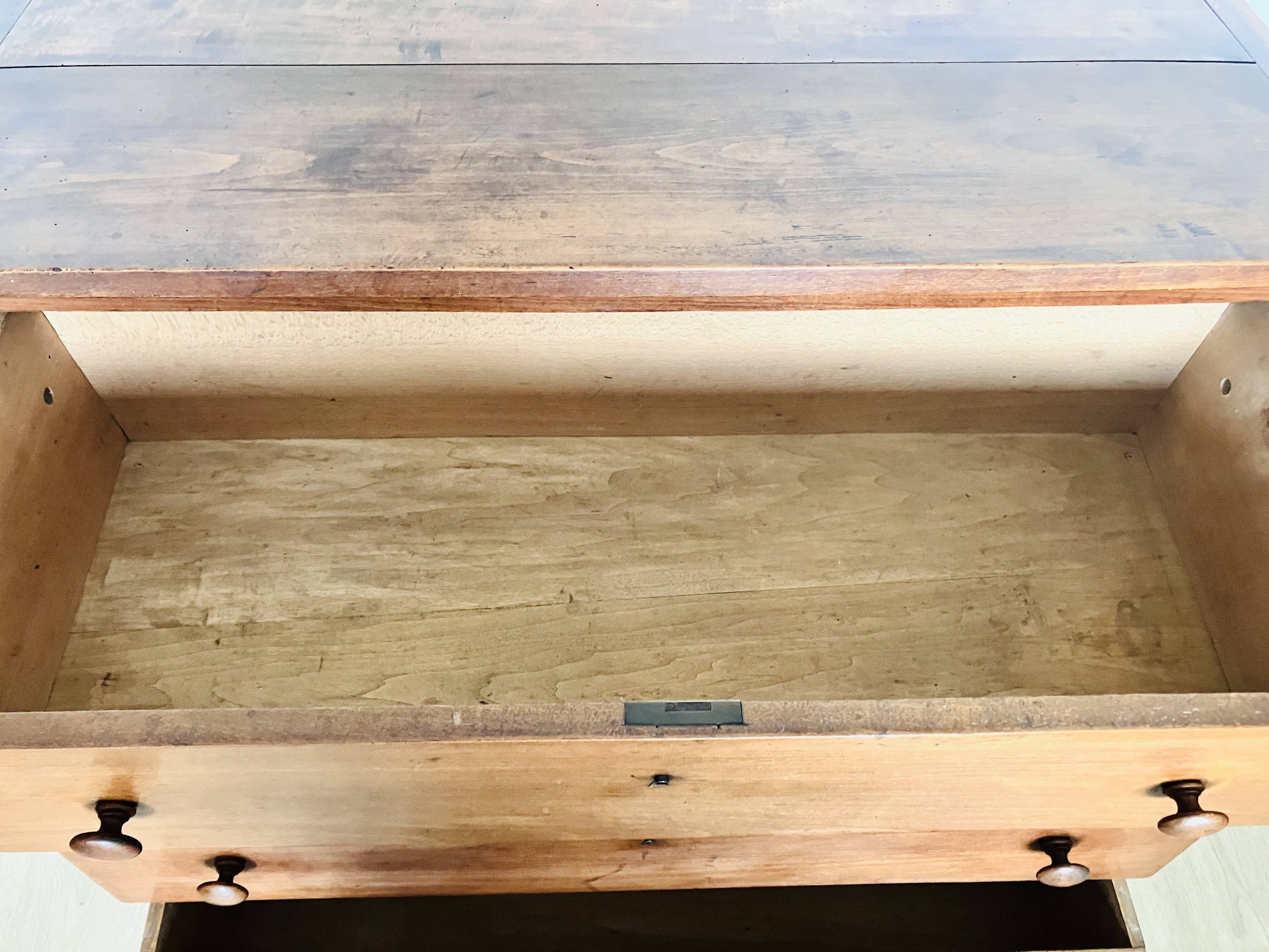 Antique solid wood chest of drawers