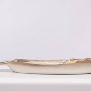 Mid century modern large Italian ceramic Peacock platter