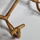 Vintage Rattan Wall Shelf with Hooks – 60s/70s