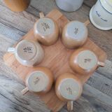 Vintage village stoneware mugs