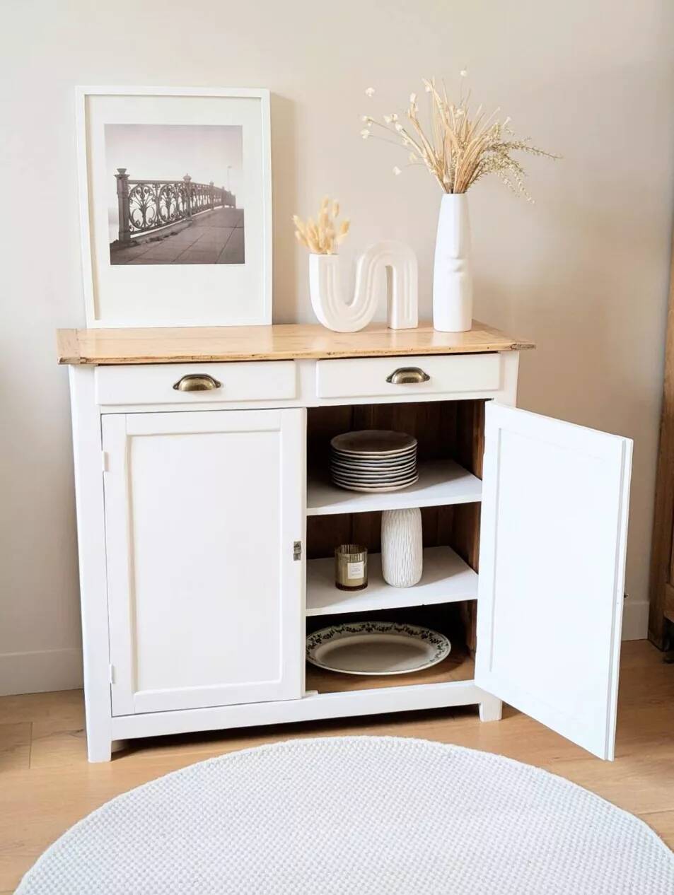 Buffet parisien vintage rénové