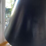 Large lamp, bouquet of vintage anemone flowers, gold metal, Hans Kogl