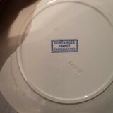 Series of 5 plates in Sarreguemines earthenware model Fontages