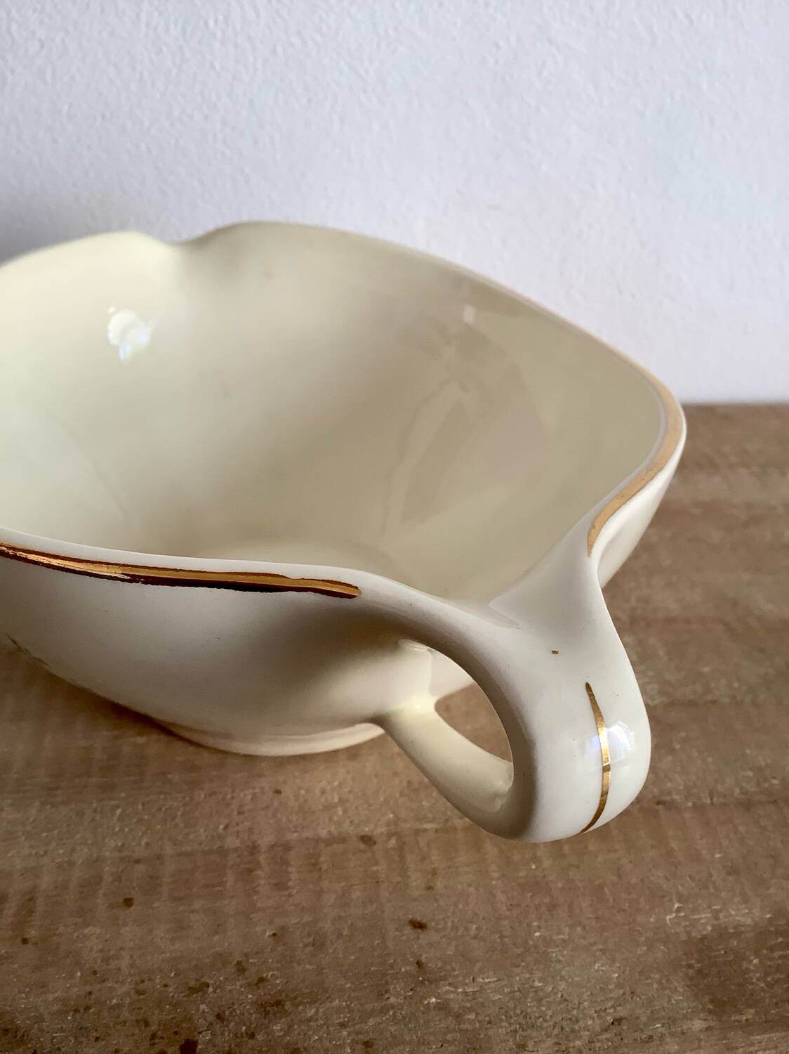 Gien earthenware sauce boat