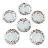 6 old plates in iron earth.