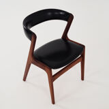 Fire  teak chair design by Kai kristiansen for Schou andersen, scandinavian design.