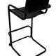 Vintage Black Leather & black frame Italian Modern Barstool