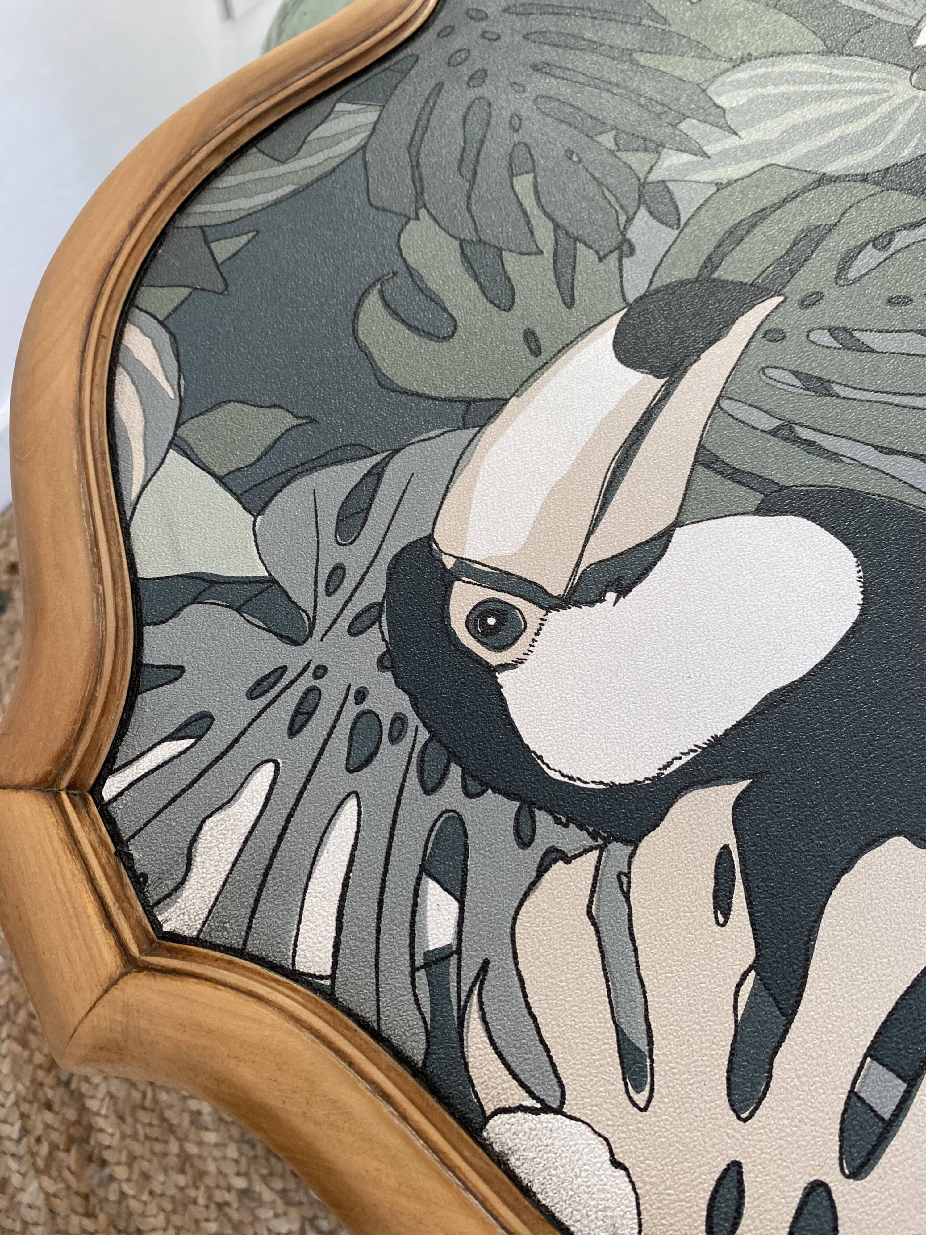 Classic style coffee table restyled black and jungle