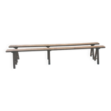 Pair of nineteenth century farmhouse table benches 251cm