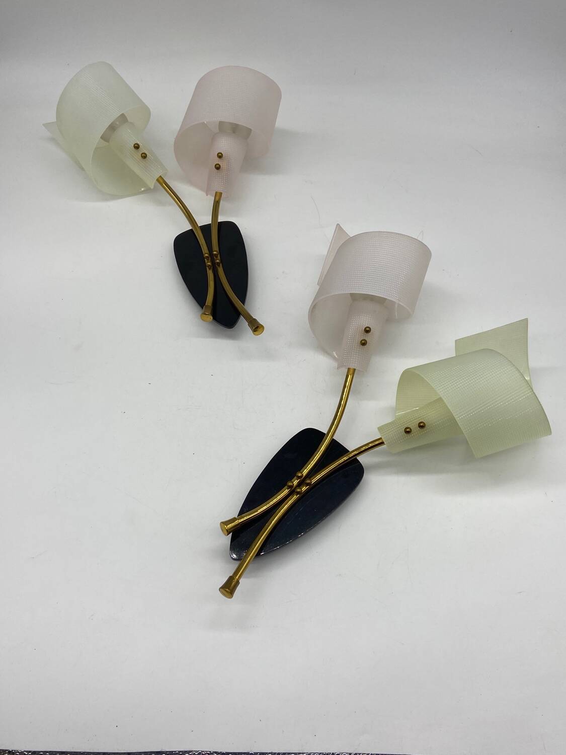 Pair of vintage wall lights by Maison Arlus France design