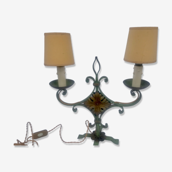 Wrought iron lamp painted 40s