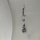 Set of two large ceramic plates – fish "head to tail" design