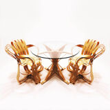 Chaises Cross Check en bois courbé et table à manger Face Off Frank Gehry pour Knoll Inc.