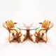 Frank Gehry dinette with 2 bentwood Cross Check chairs and a Face Off dining table for Knoll Inc.