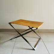 Folding Stool PK91 by Poul Kjaerholm - Fritz Hansen Edition Leather