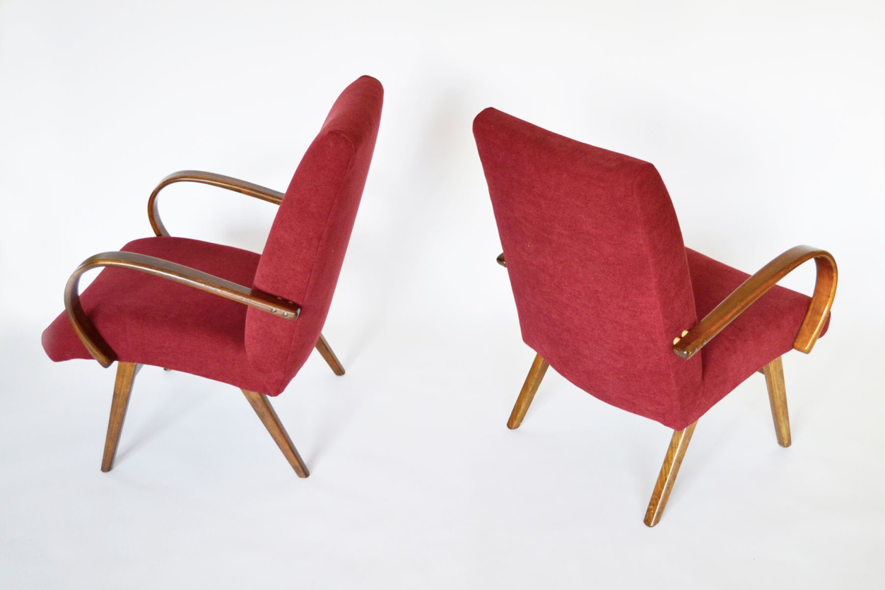 Pair of armchairs model 53 by Jaroslav Smídek for TON, years 1960
