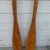 Pair of wooden paddles