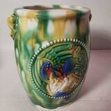 Colorful vintage slip style pot/empty pocket