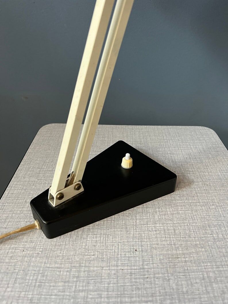 Black vintage flexible desk lamp by Hala