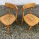Pair of vintage bentwood curved wooden bistro chairs