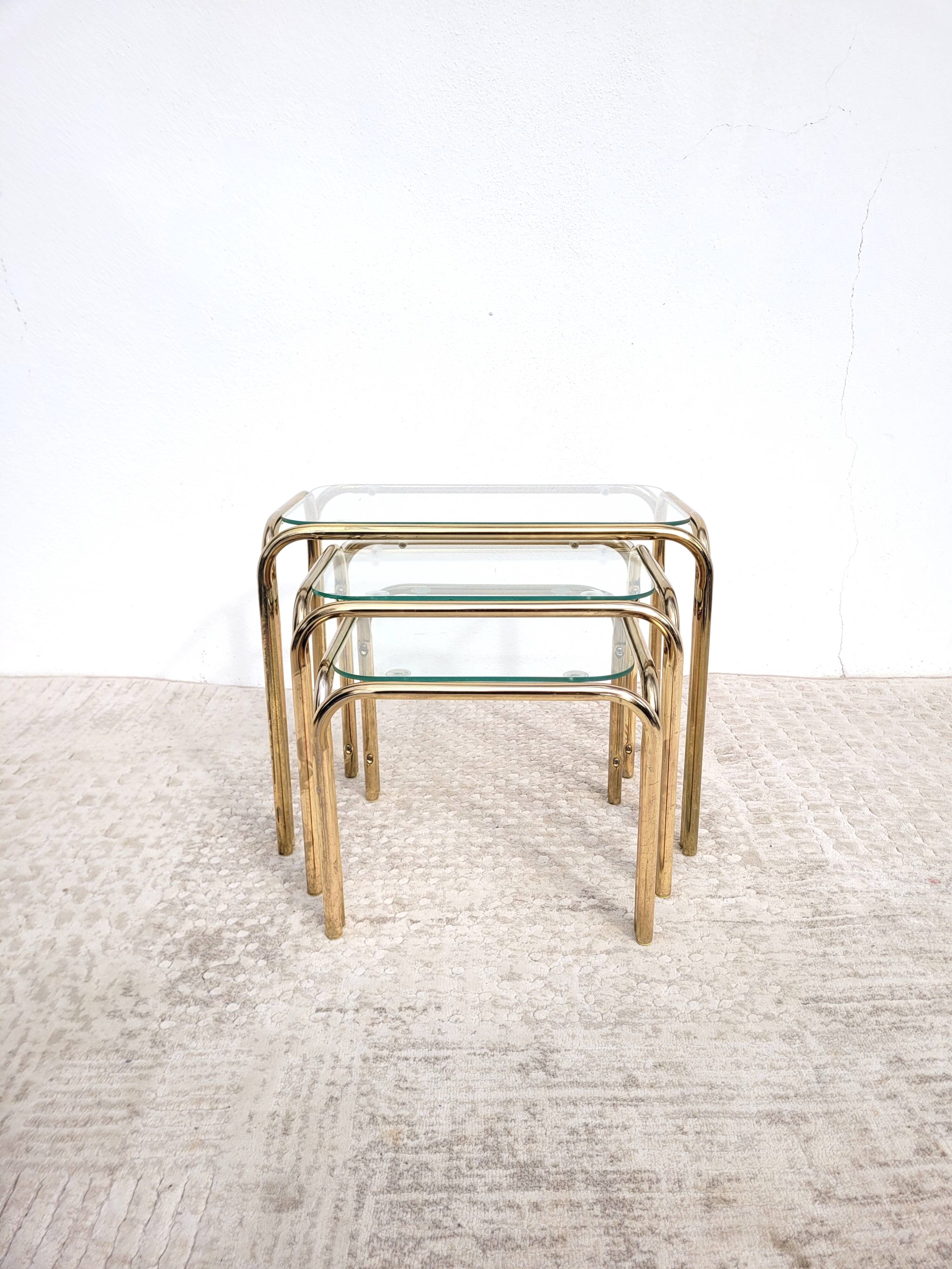 Gold nesting coffee tables
