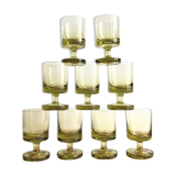 9 blown vintage glasses