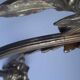 Art deco bronze wall lamp