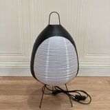 Black lamp "Paper and metal design".