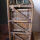 Chiffonnier rotin osier 3 tiroirs meuble rangement vintage