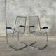 Pair of vintage chrome chairs from the 1970s