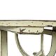 Table à vin pliante antique française avec plateau en métal – Table d'appoint bistro rustique