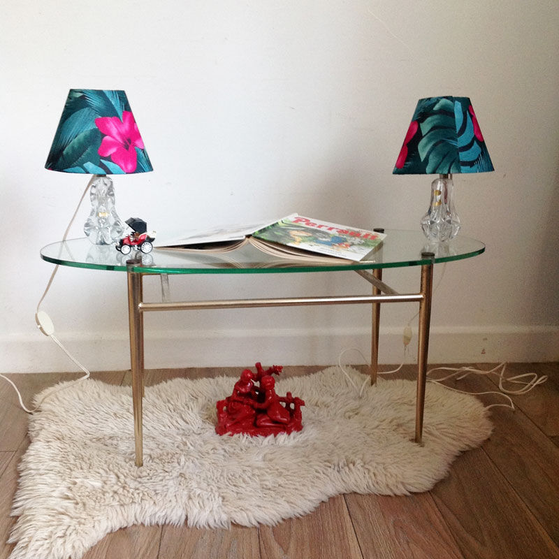 Pair of Crystal x jungle lamp