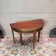 Table demi lune formant console et table de salle à manger en acajou d