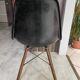 DSW chair, black fiber, black dowel, walnut, Eames, Herman Miller, vintage 1950