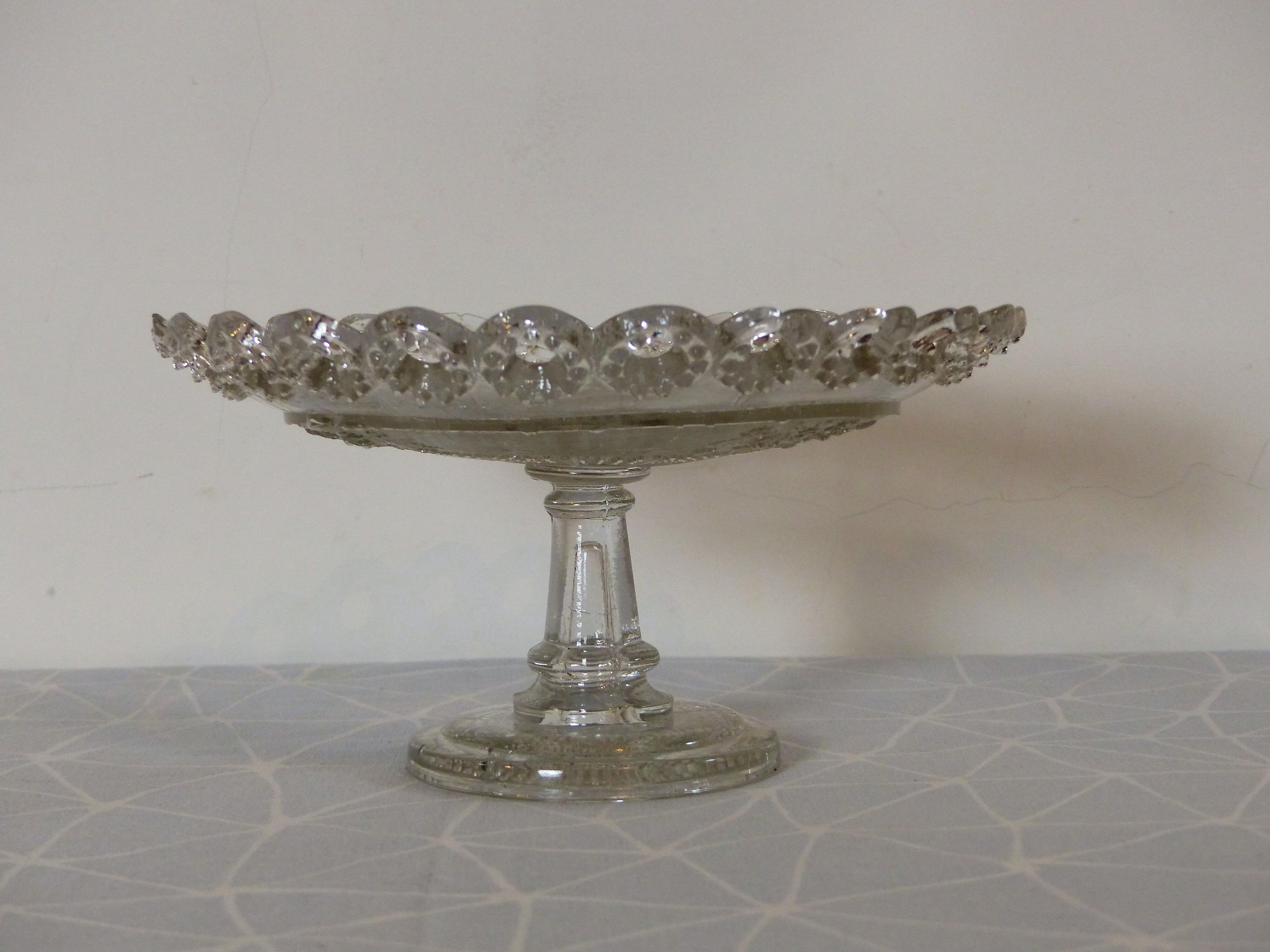 Fruit cup on foot moulded glass