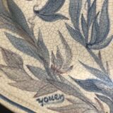 Plate in faience of quimper signed youen