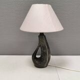 Lampe de table en céramique Vitrika avec abat-jour d'origine, Danemark années 1980.