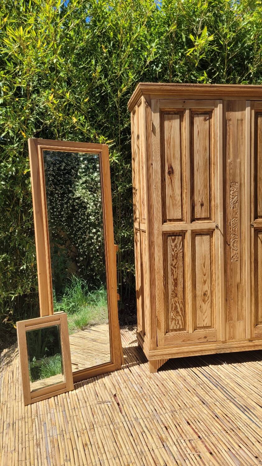 Large renovated antique mirror