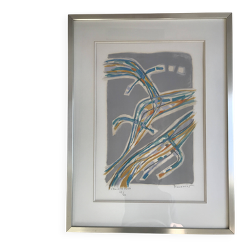 MANESSIER The Water and Purity, 1959. Original lithograph signed in pencil.